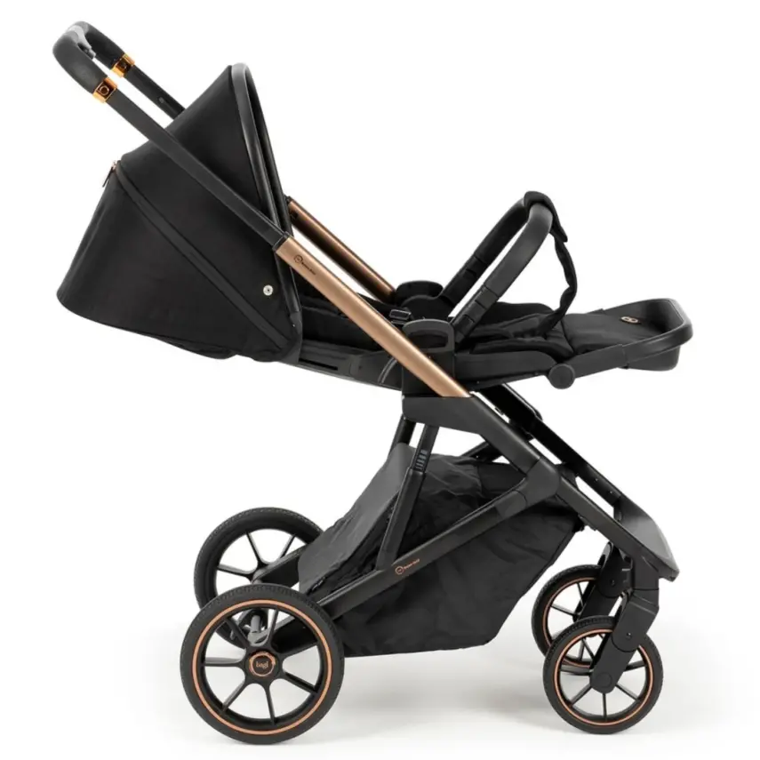 Bagi Nanofold 3 Çift Yönlü Katlanabilir Bebek Arabası Black Gold - 4