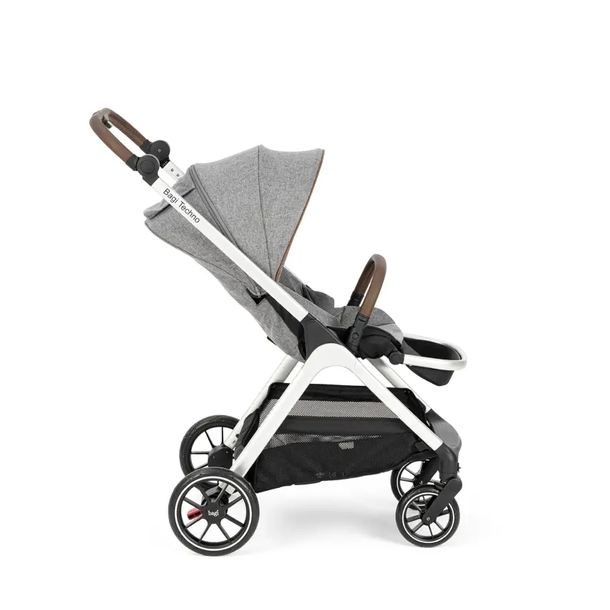 Bagi Techno Autofold Çift Yönlü Kolay Katlanabilir Bebek Arabası Gri - 3