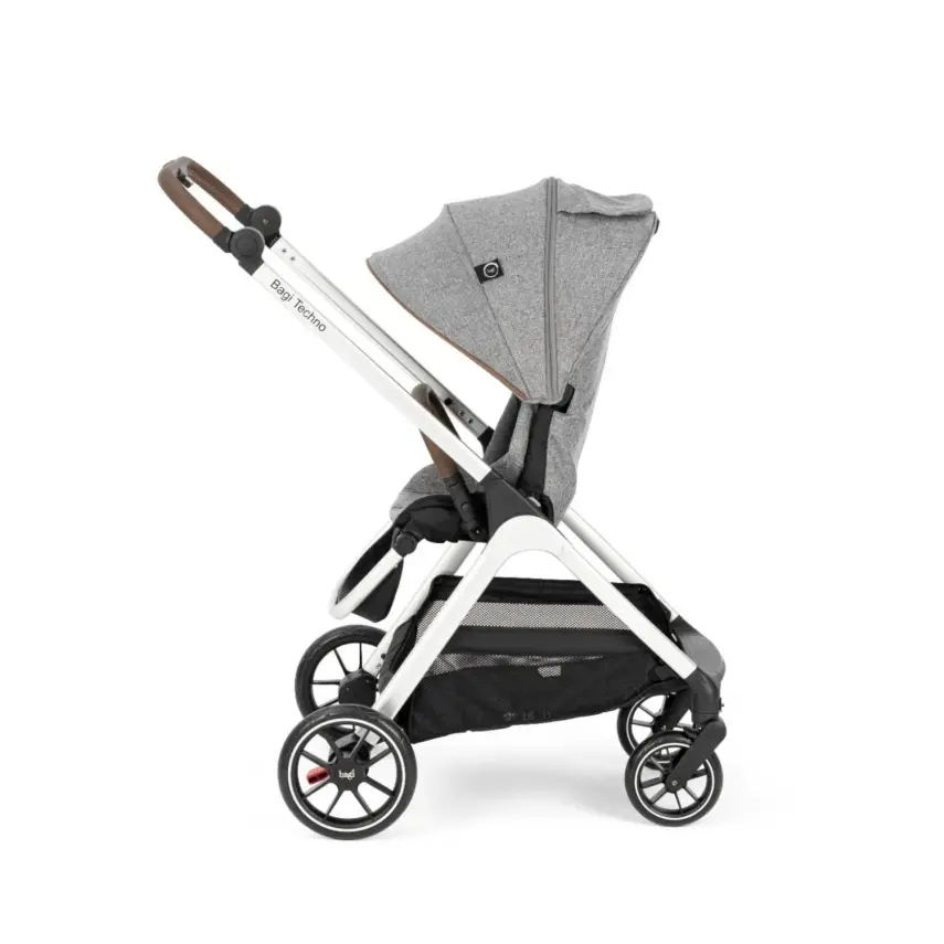 Bagi Techno Autofold Çift Yönlü Kolay Katlanabilir Bebek Arabası Gri - 11