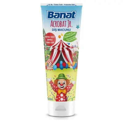 Banat Acrobat Jr Çocuk Diş Macunu 35 ml (1)