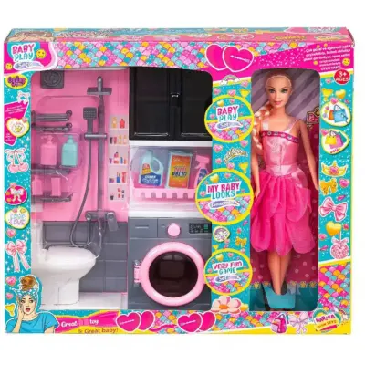 Banyo Camaşır Makinesi 2li Oyuncak Set