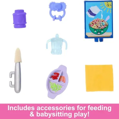 Barbie Bebek Bakıcısı Bebeği ve Aksesuarları Oyun Seti - 6