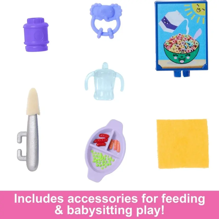 Barbie Bebek Bakıcısı Bebeği ve Aksesuarları Oyun Seti - 6