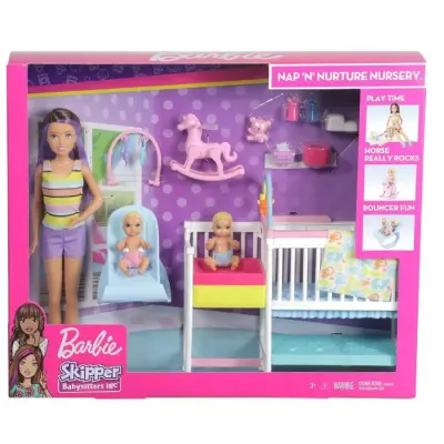 Barbie Bebek Bakıcısı Kaptan Uyku Eğitiminde Oyun Seti - 3