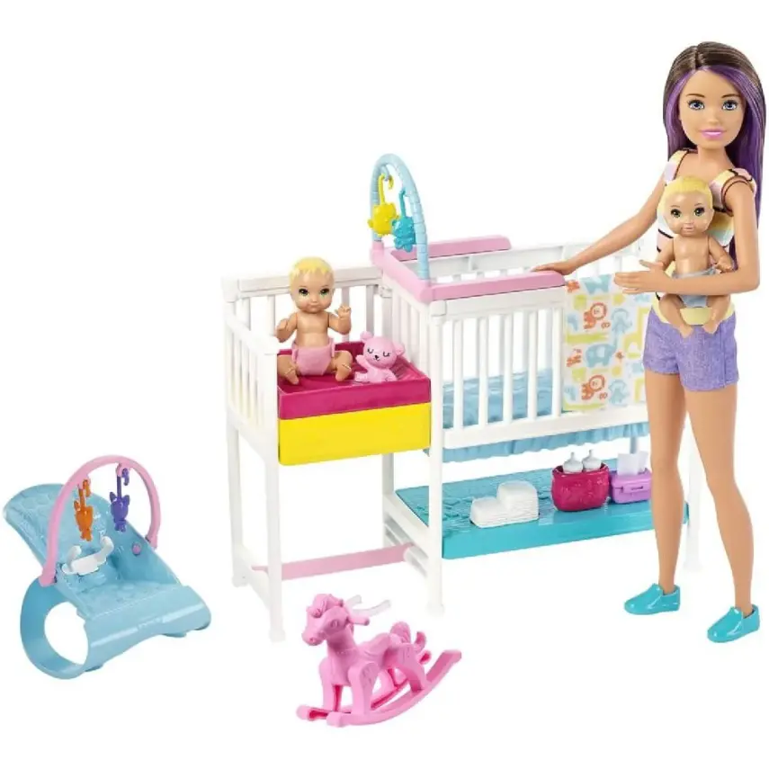 Barbie Bebek Bakıcısı Kaptan Uyku Eğitiminde Oyun Seti - 1