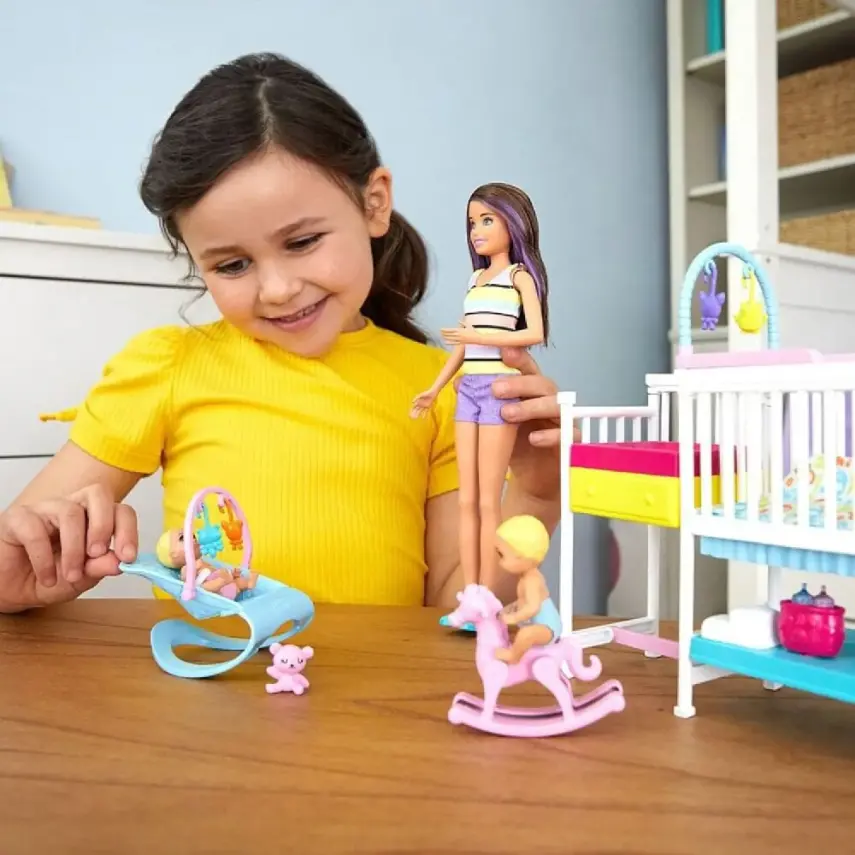Barbie Bebek Bakıcısı Kaptan Uyku Eğitiminde Oyun Seti - 4