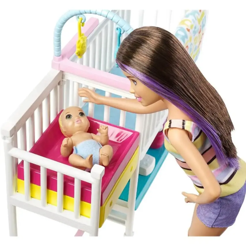Barbie Bebek Bakıcısı Kaptan Uyku Eğitiminde Oyun Seti - 5