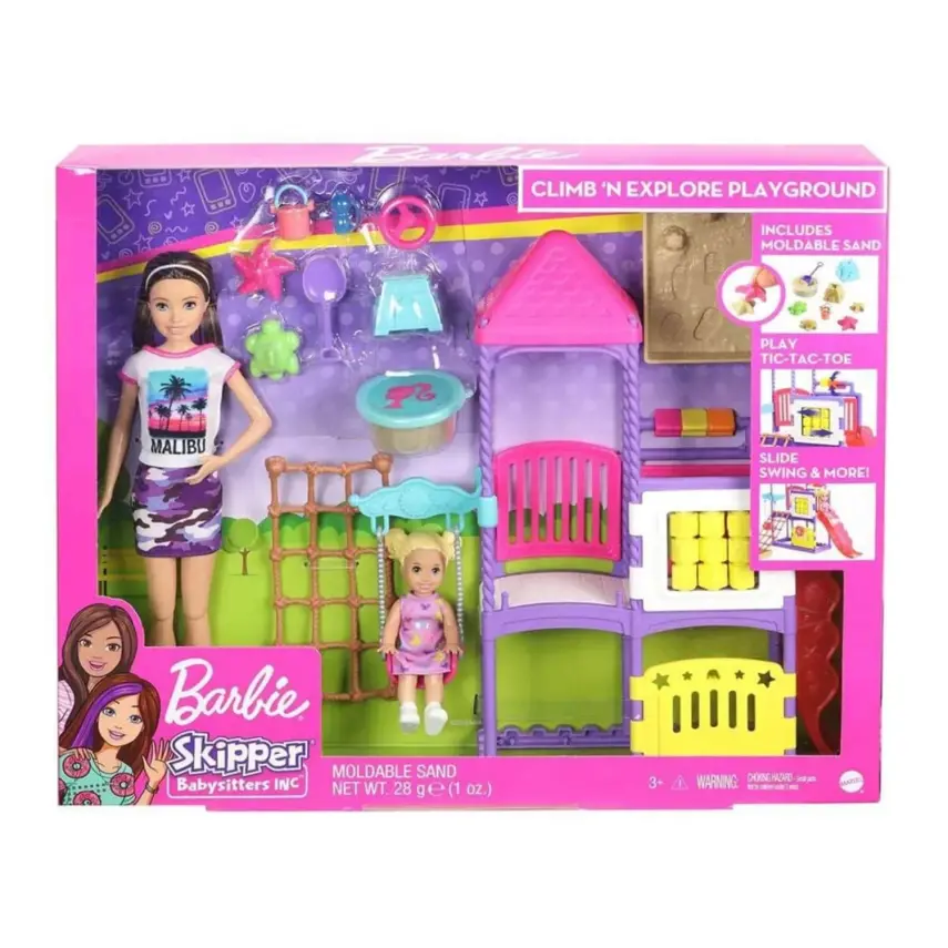 Barbie Bebek Bakıcısı Skipper Parkta Oyun Seti - 7