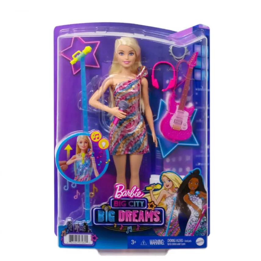 Barbie Büyük Hayaller Serisi Malibu Şarkıcı Bebek  - 1