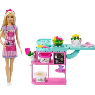 Barbie Çiçekçi Bebek ve Oyun Seti