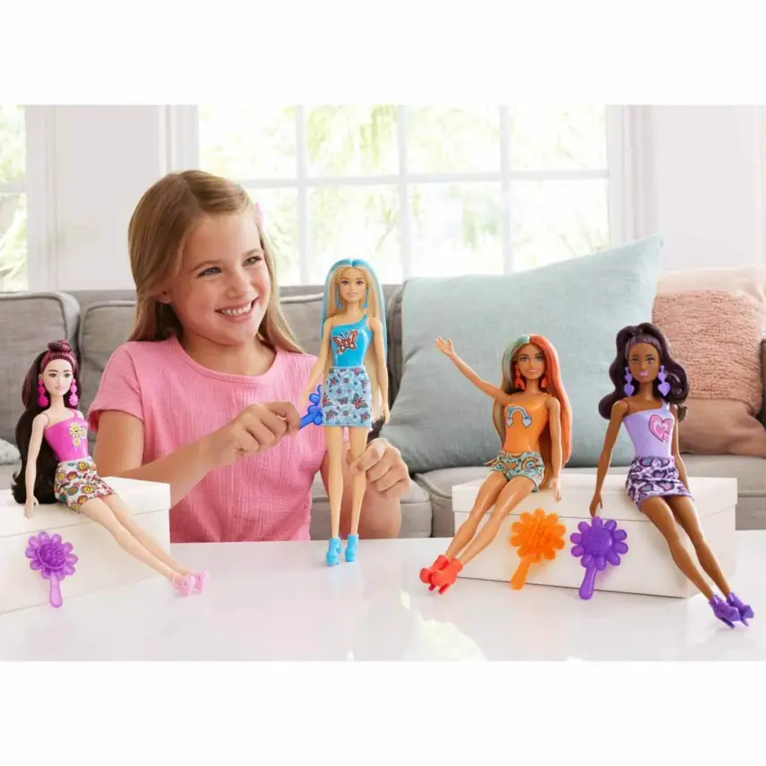 Barbie Color Reveal Renk Değiştiren Sürpriz Barbie Gökkuşağı Serisi - 10
