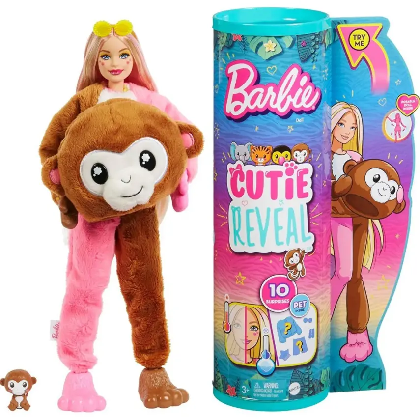 Barbie Cutie Reveal Bebekler Barbie Tropikal Orman Serisi - 1