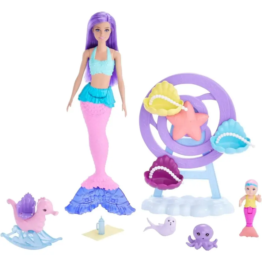 Barbie Dreamtopia Deniz Kızı Bebek ve Çocuk Oyun Alanı - 6