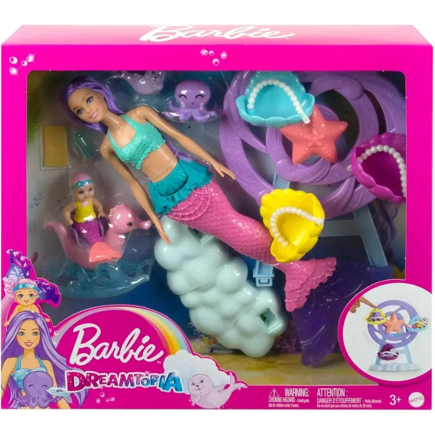 Barbie Dreamtopia Deniz Kızı Bebek ve Çocuk Oyun Alanı - 7