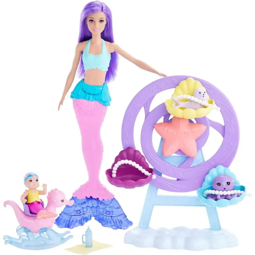 Barbie Dreamtopia Deniz Kızı Bebek ve Çocuk Oyun Alanı - 1