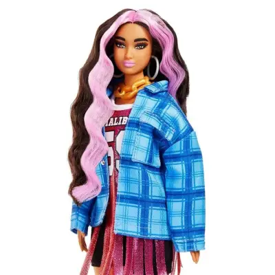 Barbie Extra Ekose Ceketli Bebek - 3