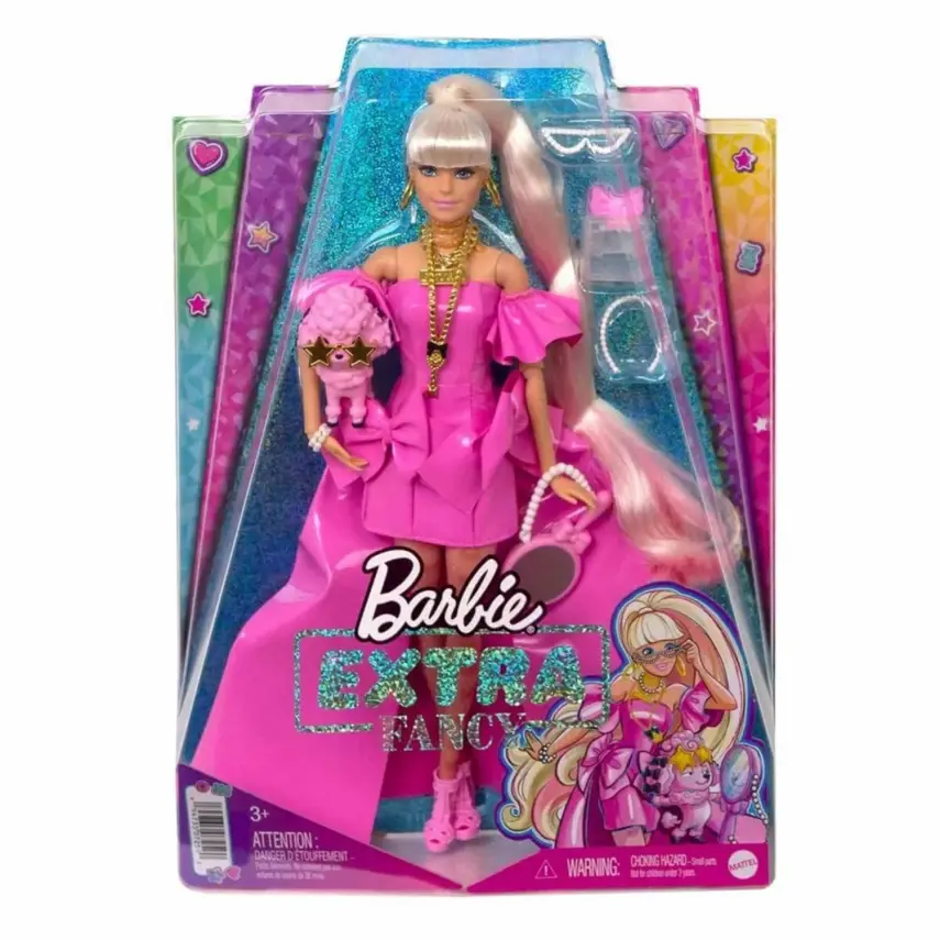 Barbie Extra Fancy - Pembe Kostümlü Bebek - 2