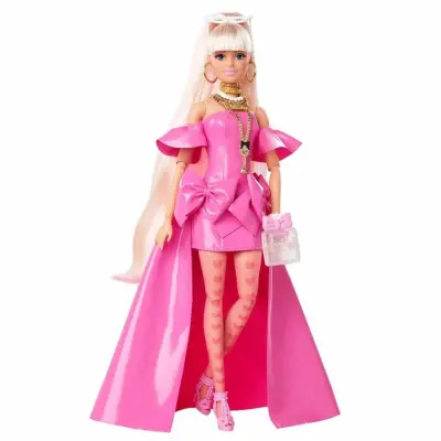Barbie Extra Fancy - Pembe Kostümlü Bebek - 3