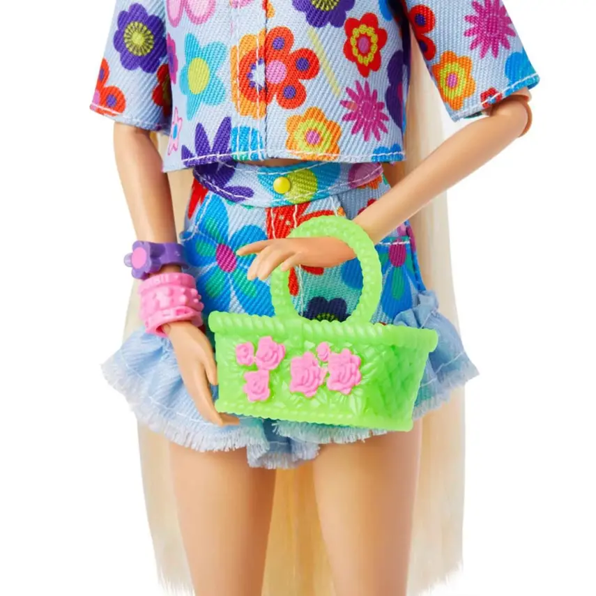Barbie Extra Mavi Etekli Bebek - 5