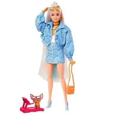 Barbie Extra Mavi Takımlı Bebek - 1