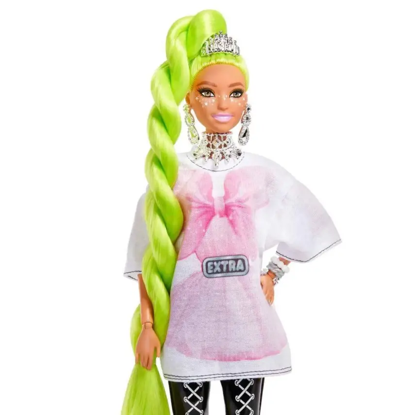 Barbie Extra Neon Saçlı Bebek - 4