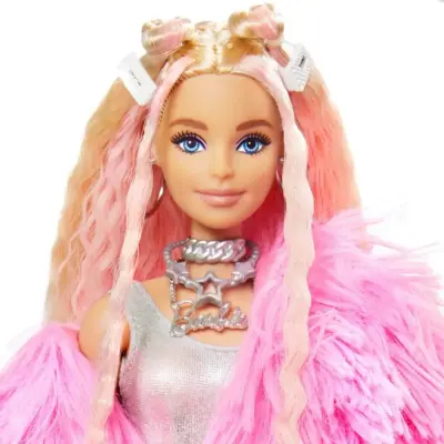 Barbie Extra Pembe Ceketli Bebek - 2