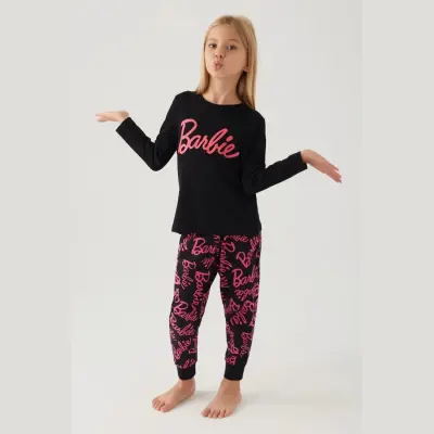 Barbie Kız 2li Takım Siyah (1)