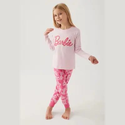 Barbie Kız 2li Takım Toz Pembe - 3