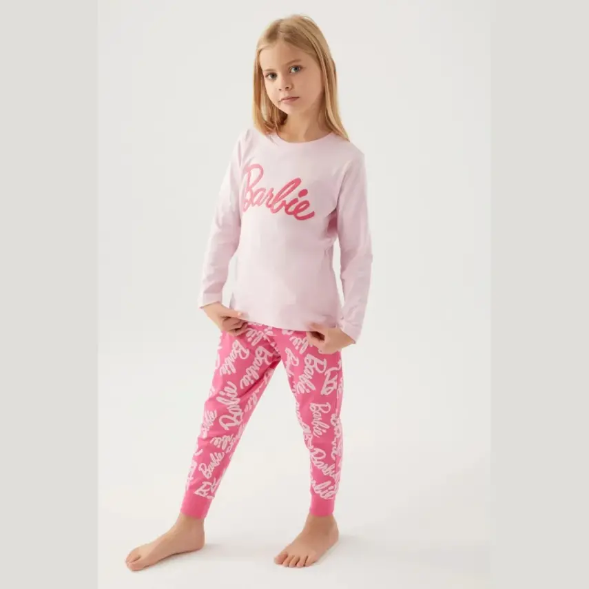 Barbie Kız 2li Takım Toz Pembe - 1