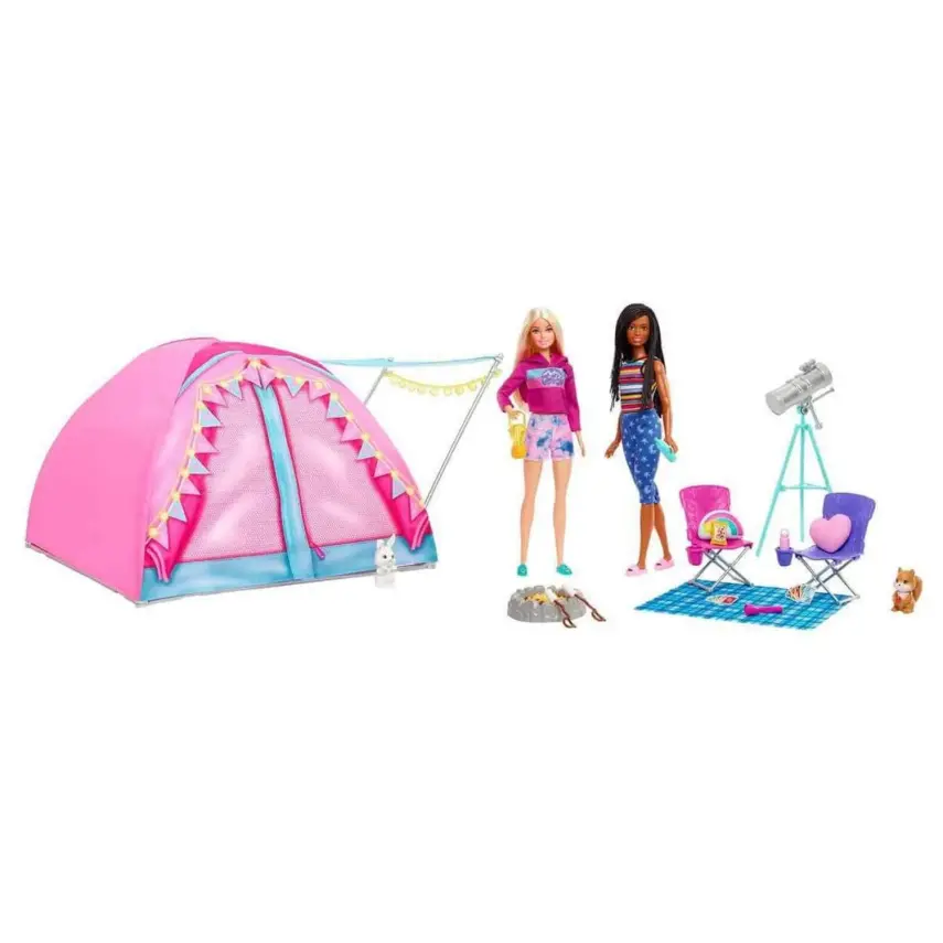 Barbie Malibu ve Brooklyn Kampta Oyun Seti - 1