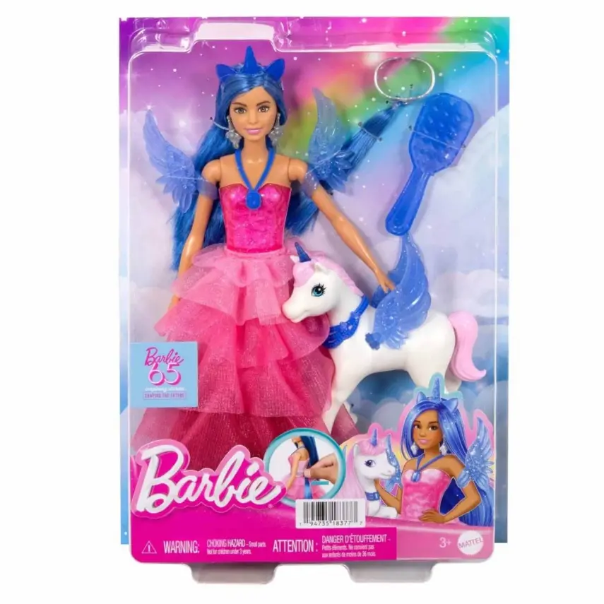 Barbie Mavi Saçlı Prenses Bebek  - 6