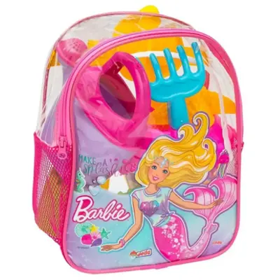 Barbıe Resimli Sırt Çantalı Plaj Set - 3