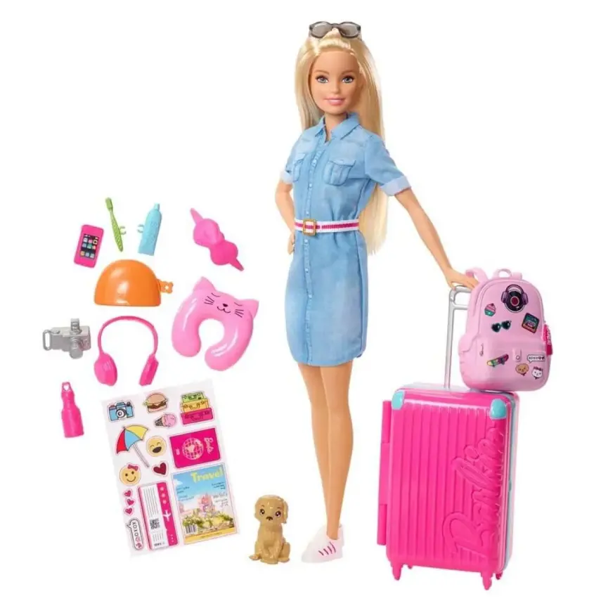 Barbie Seyahatte Bebek ve Aksesuarı - 1