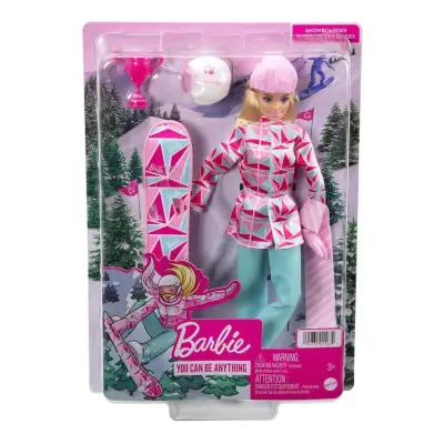 Barbie  Snowboard Sporcusu Bebek - 5