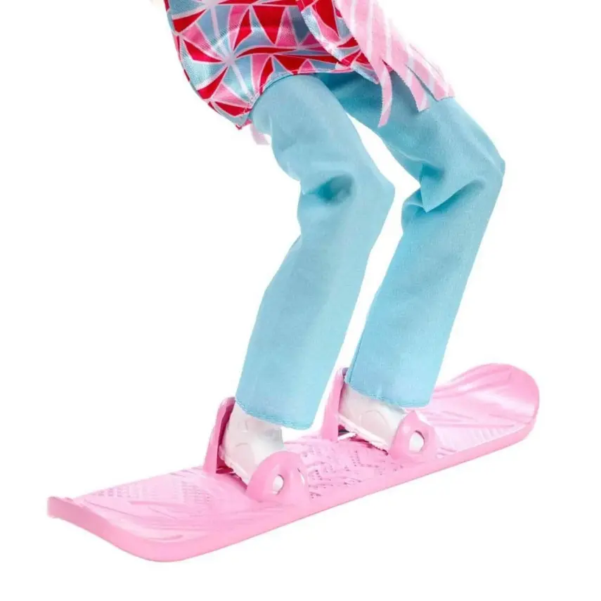 Barbie  Snowboard Sporcusu Bebek - 6