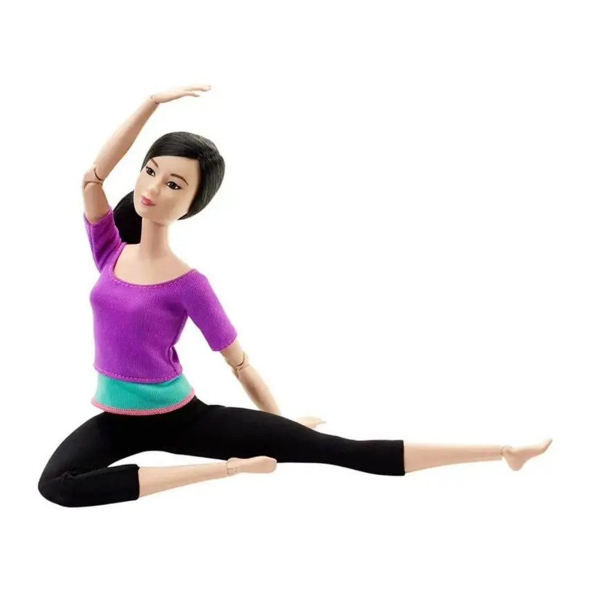 Barbie Sonsuz Hareket Bebeği Esmer Siyah Taytlı - 5
