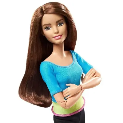 Barbie Sonsuz Hareket Bebeği Kumral Siyah Taytlı - 2