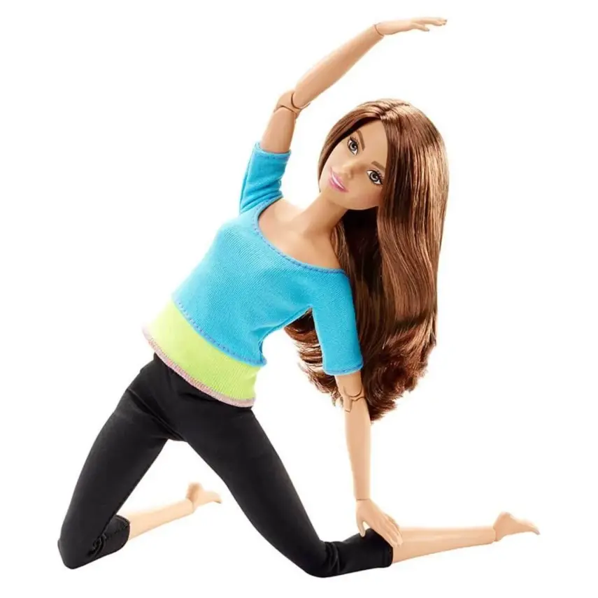 Barbie Sonsuz Hareket Bebeği Kumral Siyah Taytlı - 4