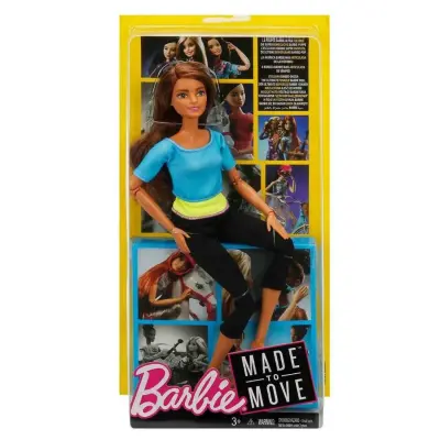 Barbie Sonsuz Hareket Bebeği Kumral Siyah Taytlı - 5