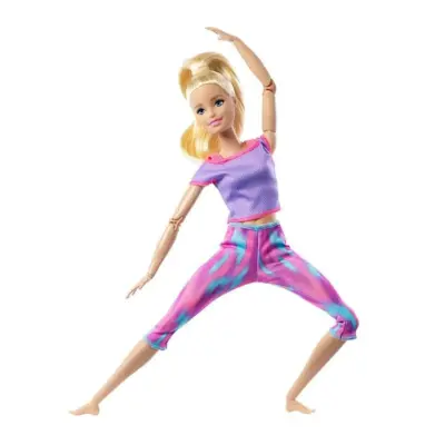 Barbie Sonsuz Hareket Bebeği Sarışın Desenli Taytlı - 5