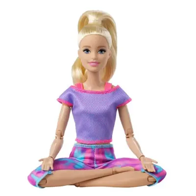Barbie Sonsuz Hareket Bebeği Sarışın Desenli Taytlı - 7