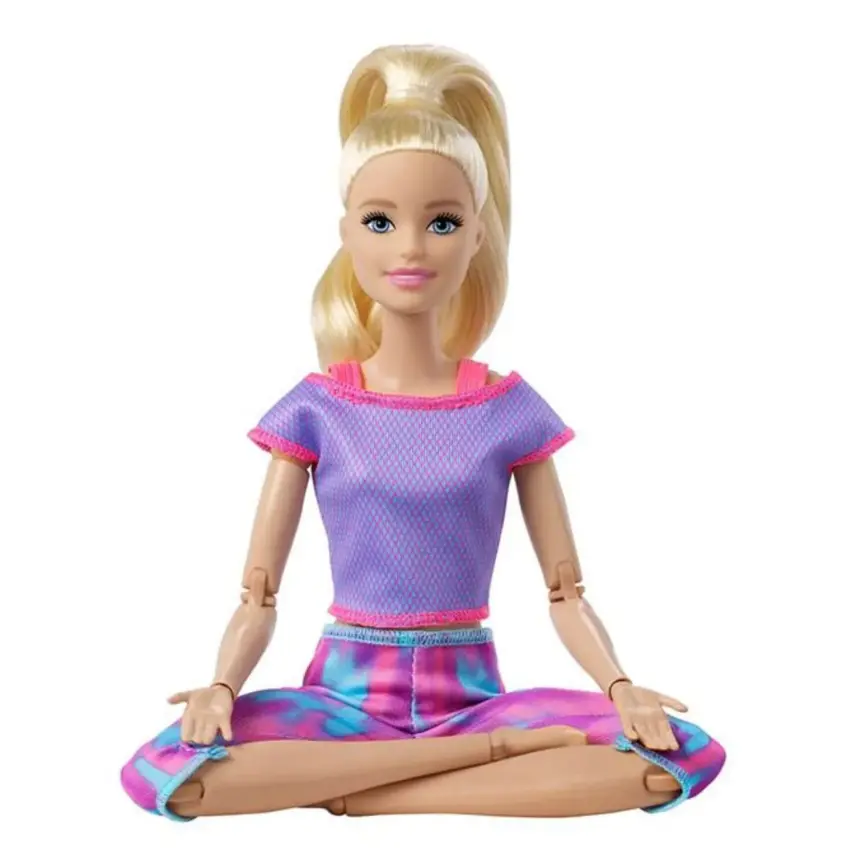 Barbie Sonsuz Hareket Bebeği Sarışın Desenli Taytlı - 7