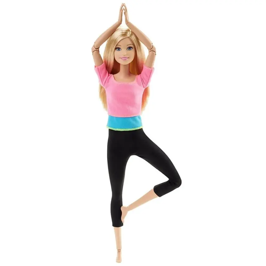 Barbie Sonsuz Hareket Bebeği Sarışın Siyah Taytlı - 1