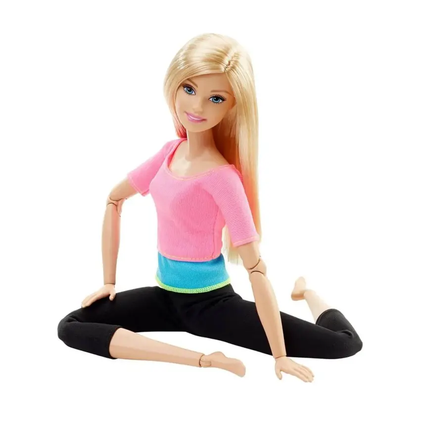 Barbie Sonsuz Hareket Bebeği Sarışın Siyah Taytlı - 4
