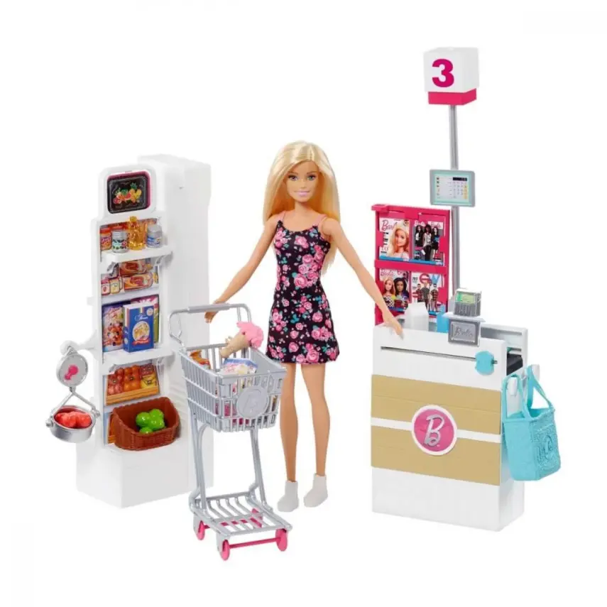 Barbie Süpermarkette Oyun Seti - 4