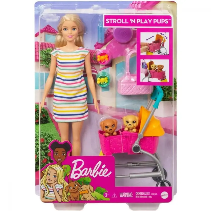 Barbie ve Köpekleri Geziyor Oyun Seti - 1