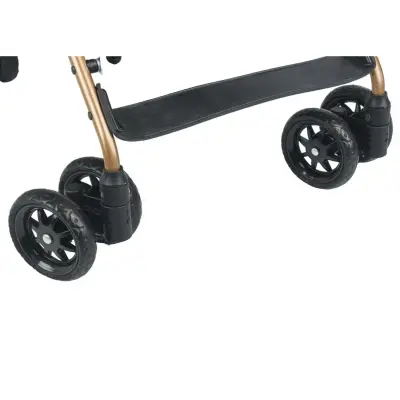 Be-Be Basic Pratik Ultra Hafif Katlanabilir Baston Bebek Arabası Siyah Gri - 9