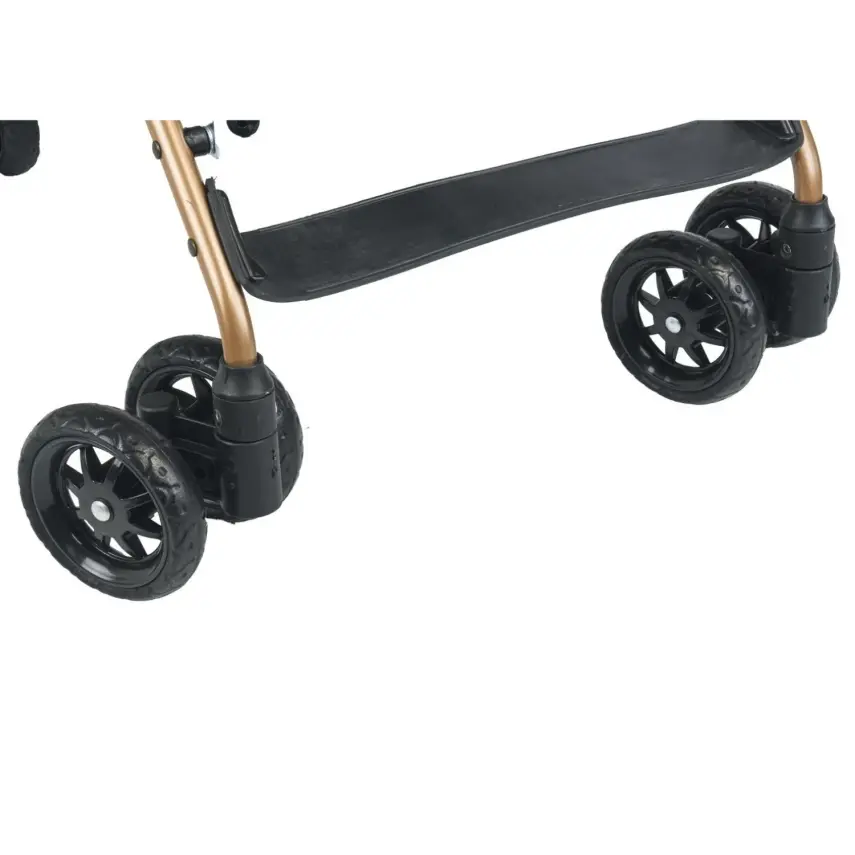 Be-Be Basic Pratik Ultra Hafif Katlanabilir Baston Bebek Arabası Siyah Gri - 9