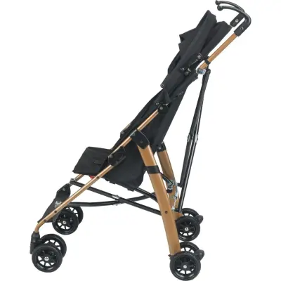 Be-Be Basic Pratik Ultra Hafif Katlanabilir Baston Bebek Arabası Siyah Gri - 5