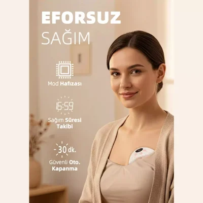 Bebebao P8 Pro 180 ML Yeni Nesil İç Motorlu Giyilebilir Elektrikli Göğüs Pompası Süt Pompası - 3